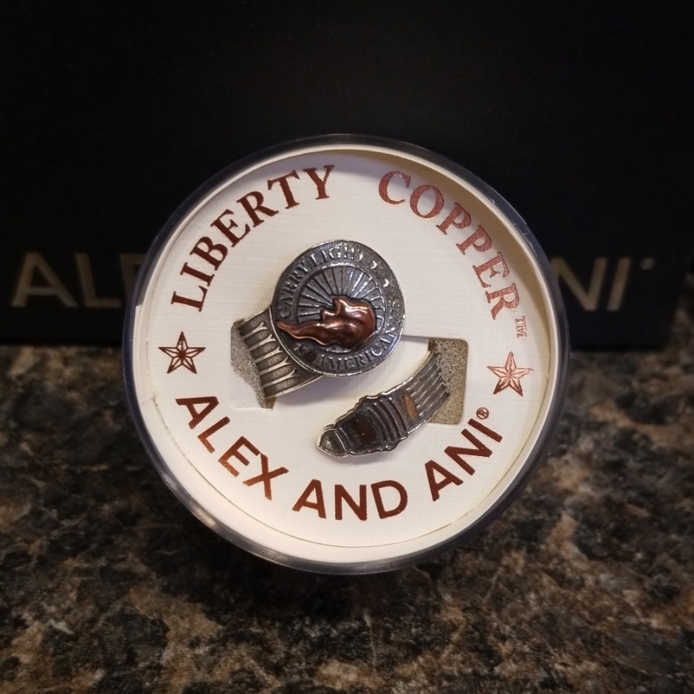 ALEX AND ANI Collectable Liberty Copper Ring